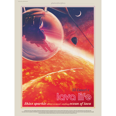 55 Cancri E Lava Life NASA Space Tours Reisen extragroßer Leinwanddruck
