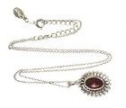  925 sterling silver ruby cubic zirconia pendant necklace 6.3g 20" unique — photo 6