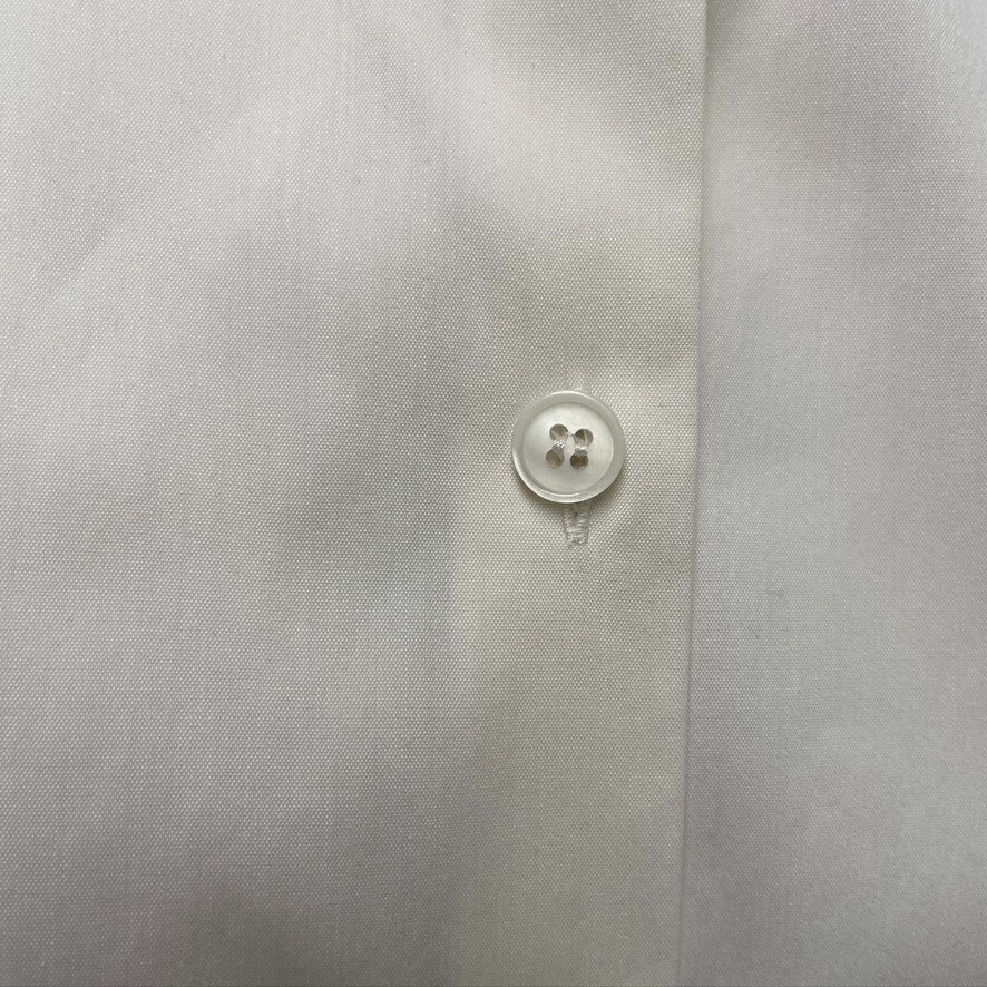 Lafayette 148 Button UP Blouse Top Womens 12 White Old Money Capsule Wardrobe