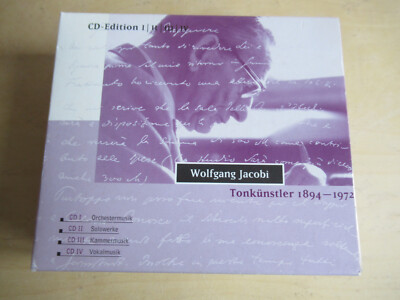 Wolfgang Jacobi Tonkünstler 1894-1972-Orchestermusik, Kammermusik 4CD´s in Mint-