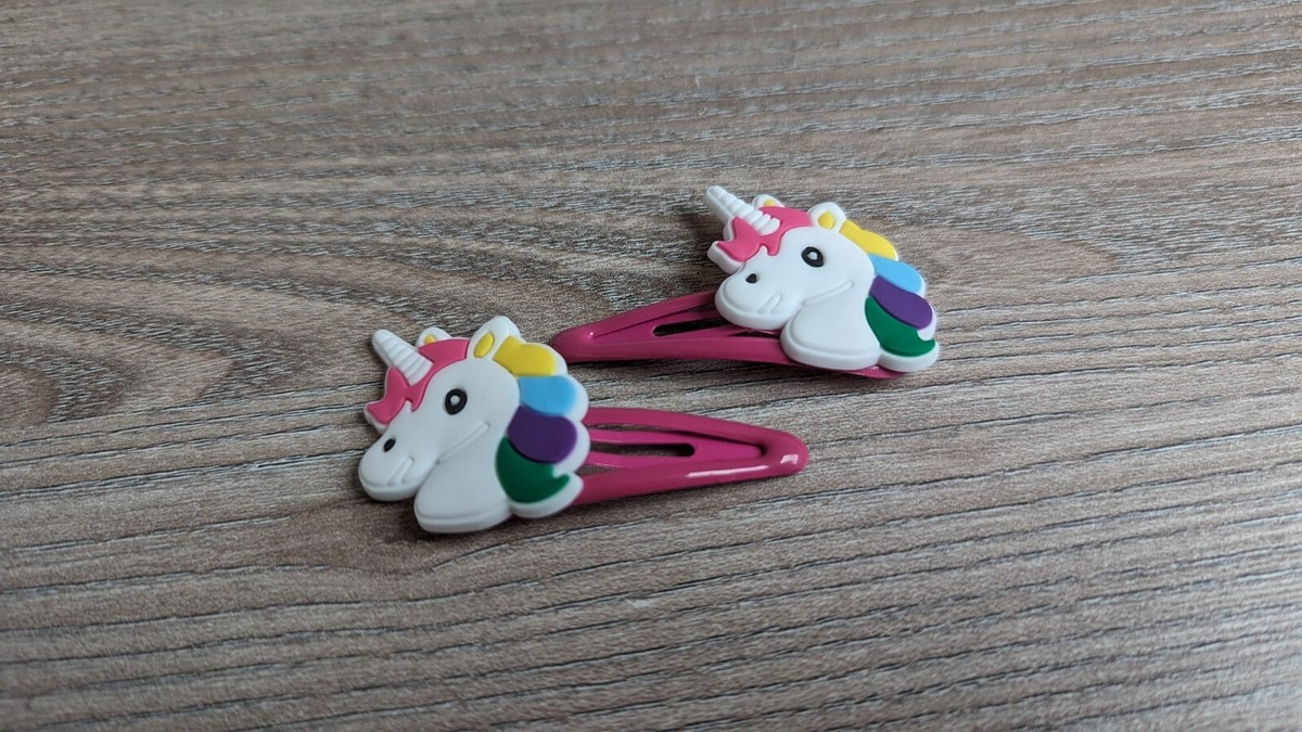 Einhorn-Haargummis Aus Baumwolle – 4 Stück, Elastisch, Mit Einhorn-Print, Für Frauen & Mädchen