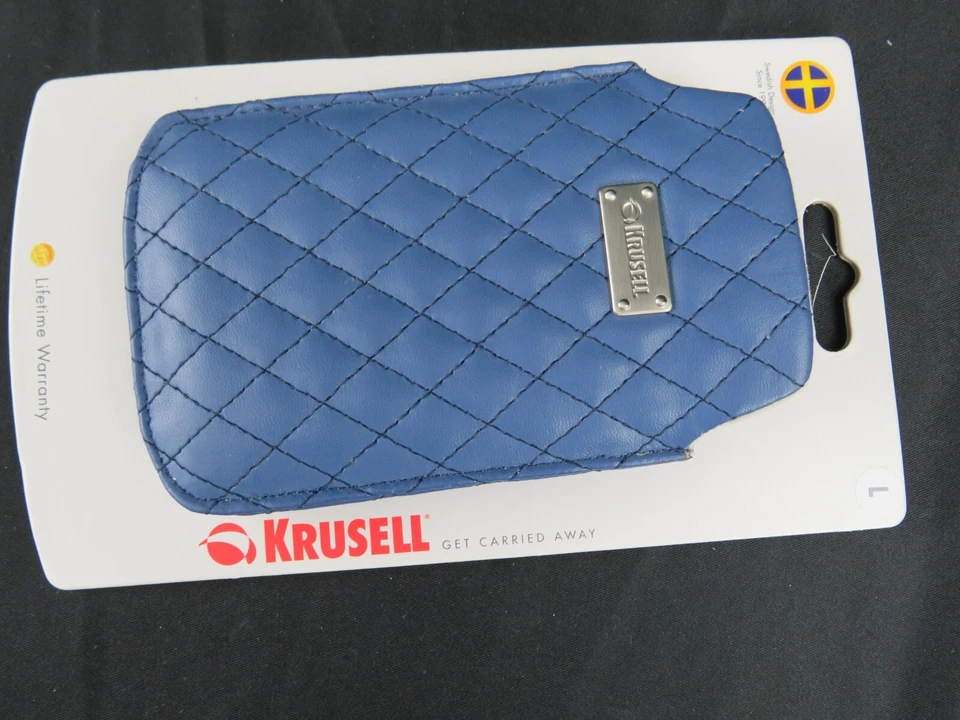 Funda de cuero Krusell Avenyn | Bolsa móvil | Azul | Diseño sueco Foto 2 de 4