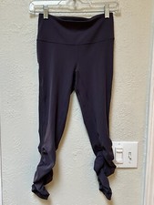 IVIVVA by Lululemon SZ 12 Girls Kids Legging Plum Purple Ruched Leg Athletic
