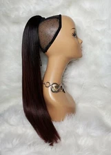 Yaki Perm Straight 22" Pull String Ponytail #1B/33