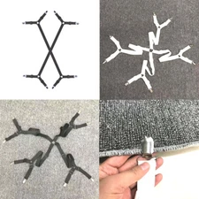 US 1  Bed Sheet Clips 8-Clip Grippers Suspender Straps Mattress Fastener Holder