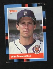 Alan Trammell Detroit Tigers 1988 Donruss Baseball Card