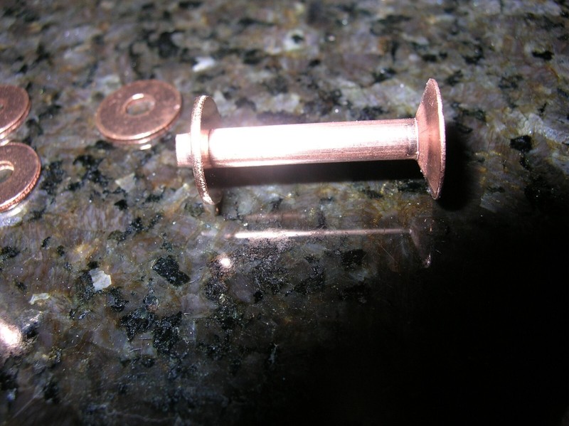 Lot of 3 Copper Rivets Longaberger BASKET Handle Repair Kit 1/8" Round 1" Length