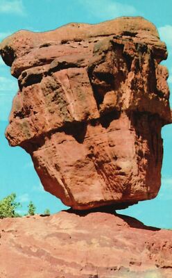 Vintage Postcard Balanced Rock Garden Of The Gods Colorado Springs ...