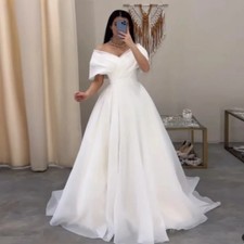 Floor Length Dreamy Formal Wedding Dresses Draped Bridal Gown Fancy Mariage
