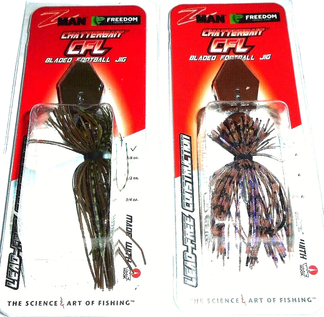 Z-Man Chatterbait 3/8 CFL Bladed Football Jig (Lot of 2-CFL-5) - Image 1