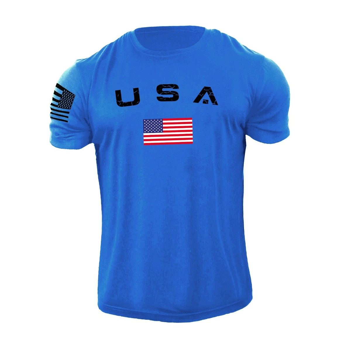 T-shirt Donna Scollo A V Con Bandiera Americana, Maniche Corte, Estiva, Patriottica 4 Luglio