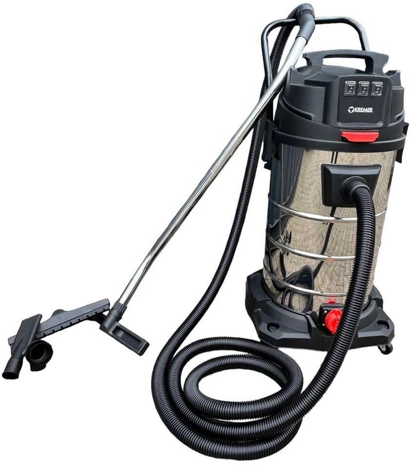 Industriestaubsauger 2400W 3000 Watt Avec Prise Humide 65-100L Débardeur 230V - Photo 4/4