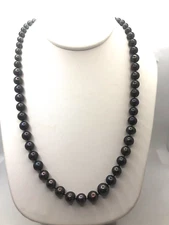 AKOYA PEARL NECKLACE 10.3 mm - 5 mm - 30 inches - BLACK PEARLS