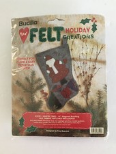 Bucilla SANTA TREE Felt Holiday Creations 14" Stocking Kit 83599