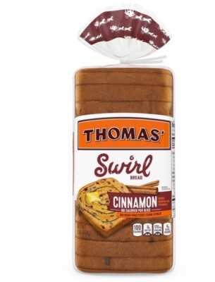 Thomas' Cinnamon Swirl Bread made with real Indonesian Cinnamon, 16 oz