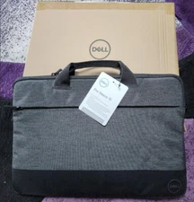 Dell Pro Sleeve 15 Laptop Carrier Bag Heather Gray w/ Pockets and Straps