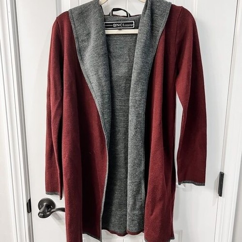 Wool Hooded Mid-length Sweater Cardigan 