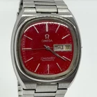 OMEGA Watch Seamaster TV Screen 166.0213.1 Red Silver Automatic Men's Working