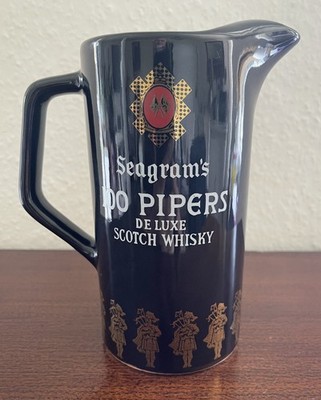 Whisky Krug Seagram`s 100 PIPERS DE LUXE SCOTCH WHISKY um 1965