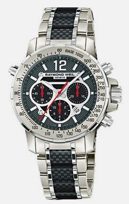 Raymond Weil Nabucco 7800 Titanium SS  Black Carbon Fiber Valj 7763 Auto Watch