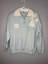 Robbie Sport USA Vtg 80s Cotton Blend Grandma Sweater Womens Medium
