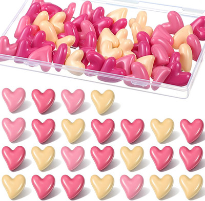Reißzwecken 50 Stück, Rosa Reißnägel Herzförmige Pinnnadeln, Pinnnadeln für Pinn