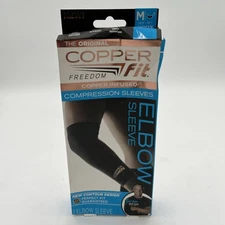 Copper Fit Freedom  Copper Infused Elbow Compression Sleeve - Medium 8.5”-10”