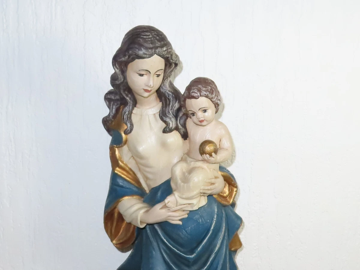 Heiligenfigur Holzfigur "Heilige Maria mit Jesuskind" ! H: 59,5cm
