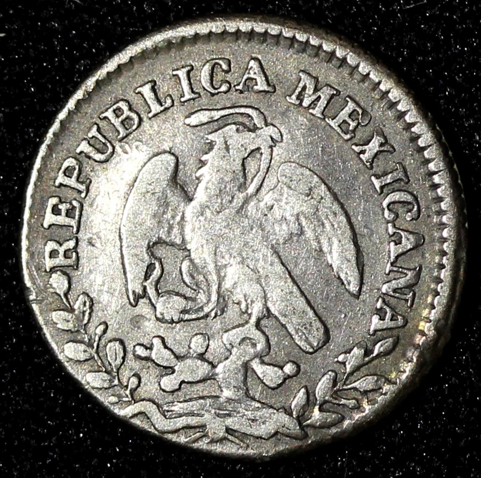 MEXICO Silver 1844 Ga MC 1/2 Real Guadalajara Mint Liberty Cap KM# 370.5 (338) - Image 3 of 3
