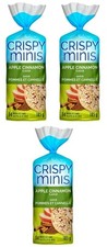 Quaker Chrupiące minis jabłko cynamon duże brązowe ciasta ryżowe, 185g (3 opakowania)