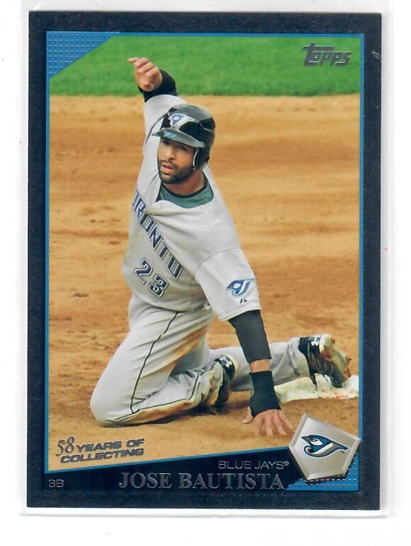 Jose Bautista #25/58   2009 Topps Black     Blue Jays