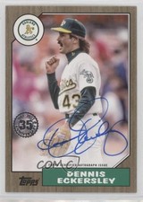 2022 Series 1 1987 Topps Baseball Gold 39/50 Dennis Eckersley Auto HOF 0l2