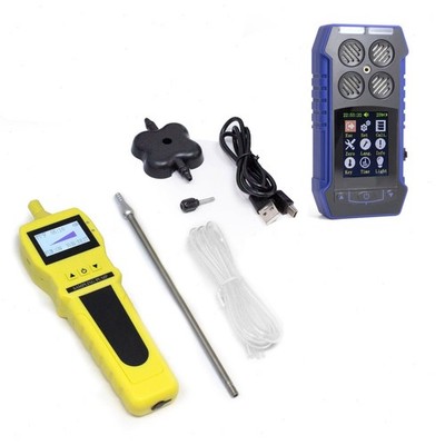 Multi Gas Detector H2S CO O2 Ex with External Pump HD Screen Data Storage