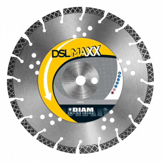 Disque diamant DSLMAXX DIAM INDUSTRIES Ø 230 mm haute longévité béton