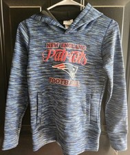 NFL TEAM APPAREL NEW ENGLAND PATRIOTS GIRL'S Large 10-12 FLEECE HOODIE NWT 