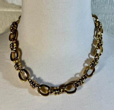 Chunky Chain Necklace 18 Inch Gold Tone Francesca Visconti 