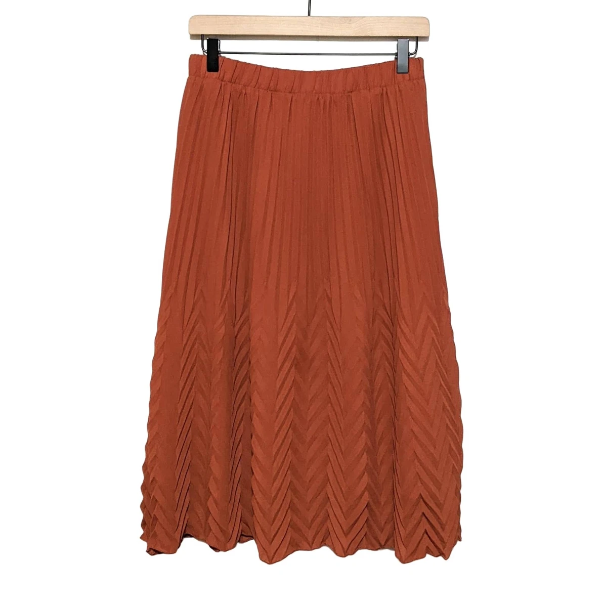 Jupe Midi Nanette Lepore - Taille S - Orange - Mousseline De Soie - NEUVE Avec Défaut