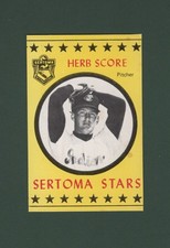 1977 SERTOMA puzzle card: [#22] HERB SCORE, Indians (Indianapolis Regional) EX b
