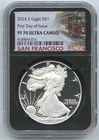 2024-S American Proof Silver Eagle oz NGC PF70 Ultra Cameo First Day Issue Q619