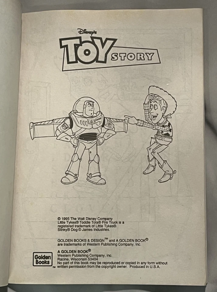 Libro de actividades para colorear Toy Story de Disney libros dorados nuevo Foto 3 de 3