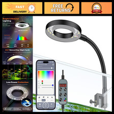 Full Spectrum Bluetooth Aquarium Light - 6W Clip-On LED for 1-5 Gallon Tanks, US