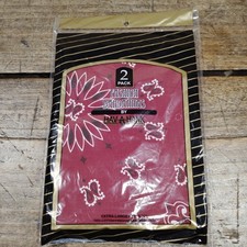 Vintage Hav-A-Hank 2 Pack Maroon Paisley Bandana Hankerchief 22x22 Western New