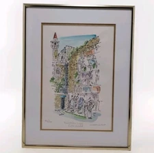 The Western Wall Hebrew Micro Calligraphy Lithograph 133/200 Limited Rare