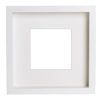 New Square Ikea Deep Shadow Box Photo Frame White 23cm x 23cm Scrabble Authentic