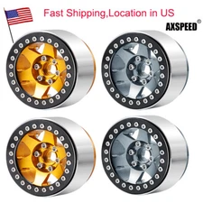 4PCS 2.2'' Alloy Beadlock Wheels Rims For 1/10 RC Axial Wraith 90048 SCX10 RR10