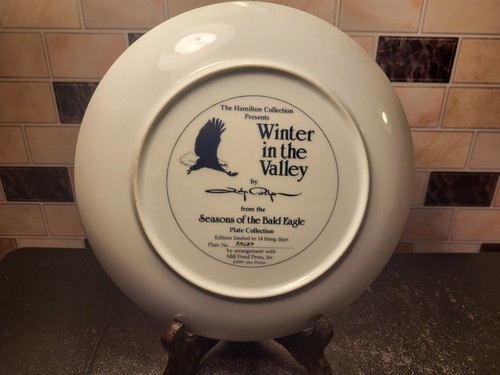 Complete Seasons of the Bald Eagle 1991 Plates by John Pitcher Hamilton Collecti - Picture 3 of 9
