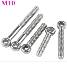 M10 Stainless Steel Machinery Shoulder Lifting Eye Bolts Ring Eyelet Axle Screws