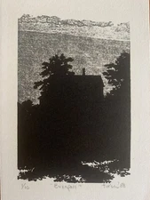 Paul B. Turecki (1946-2001) "Evenfall" 1988 Signed Numbered Woodcut Landscape