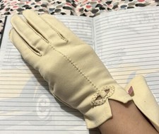 Vintage Grandoe Washable Ivory Cotton Stylish Evening Gloves
