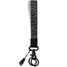 Yiflin Cute Wrist Lanyard for Keys, Keychain, Wallet, Id Holder, Black Leopard